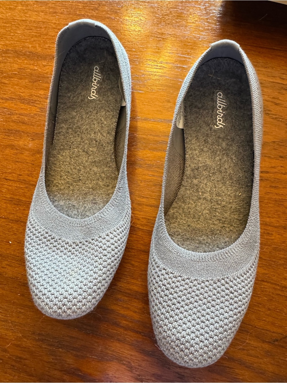 allbirds Gray Wool Knit Tree Breezer Flats